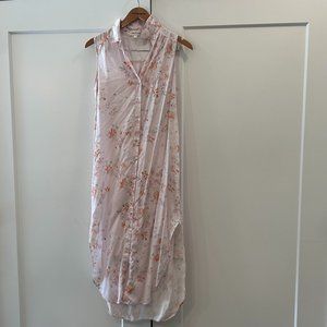 Pink Floral Cloth and Stone Dress Medium